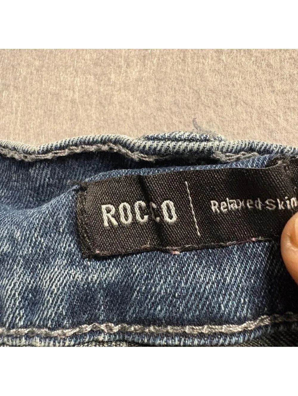 True Religion Rocco Relaxed Skinny Jeans Mens 40 Blue Denim Medium Wash